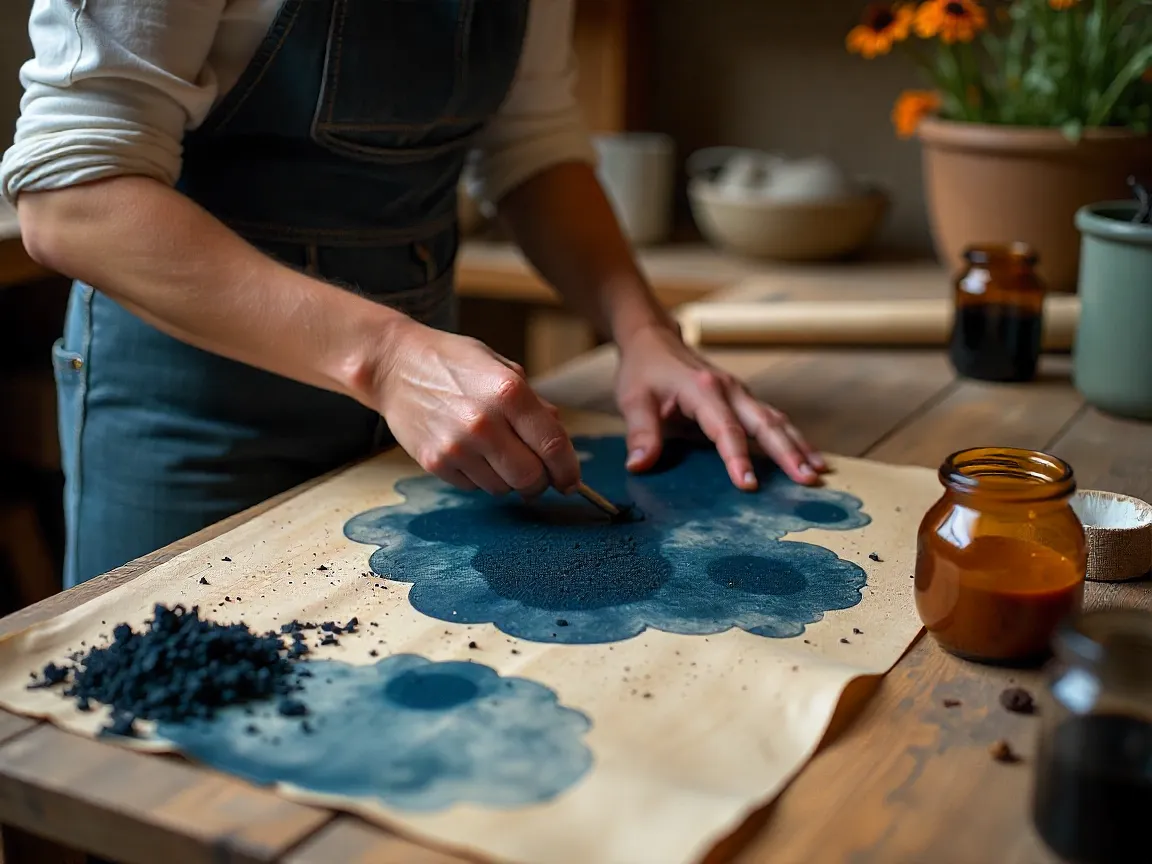 Natural dyeing class with plant materials and fabrics